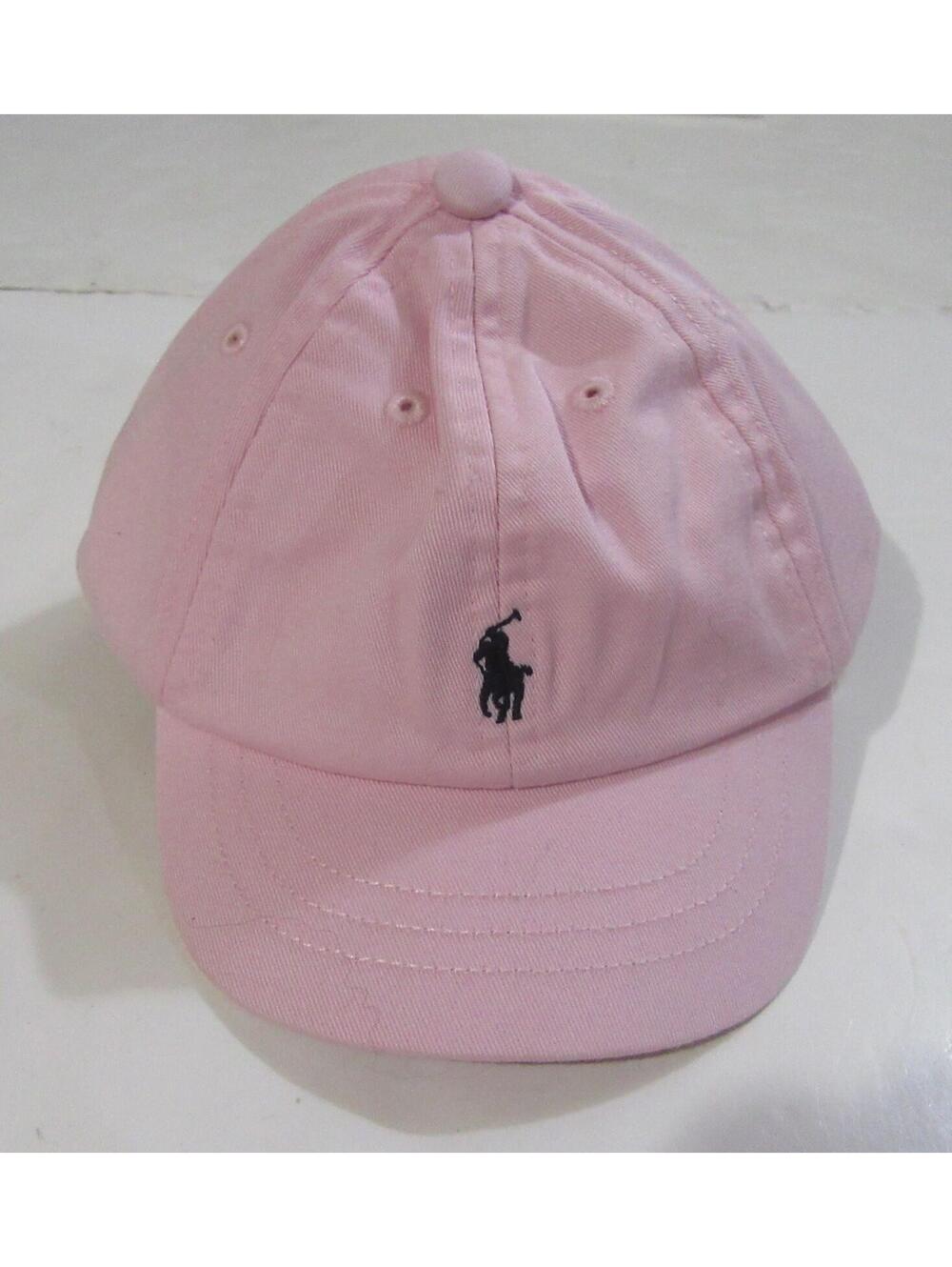 Polo Ralph Lauren Infant Girls Baseball Ball Cap Hat Pink Navy Pony One Size NWT